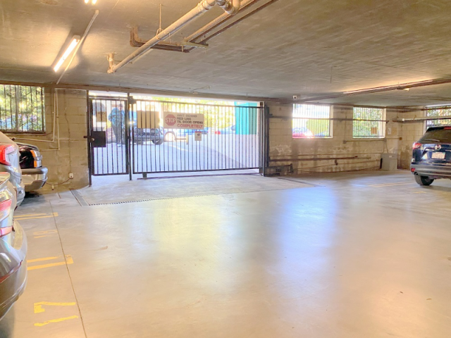 Security entry and parking garage